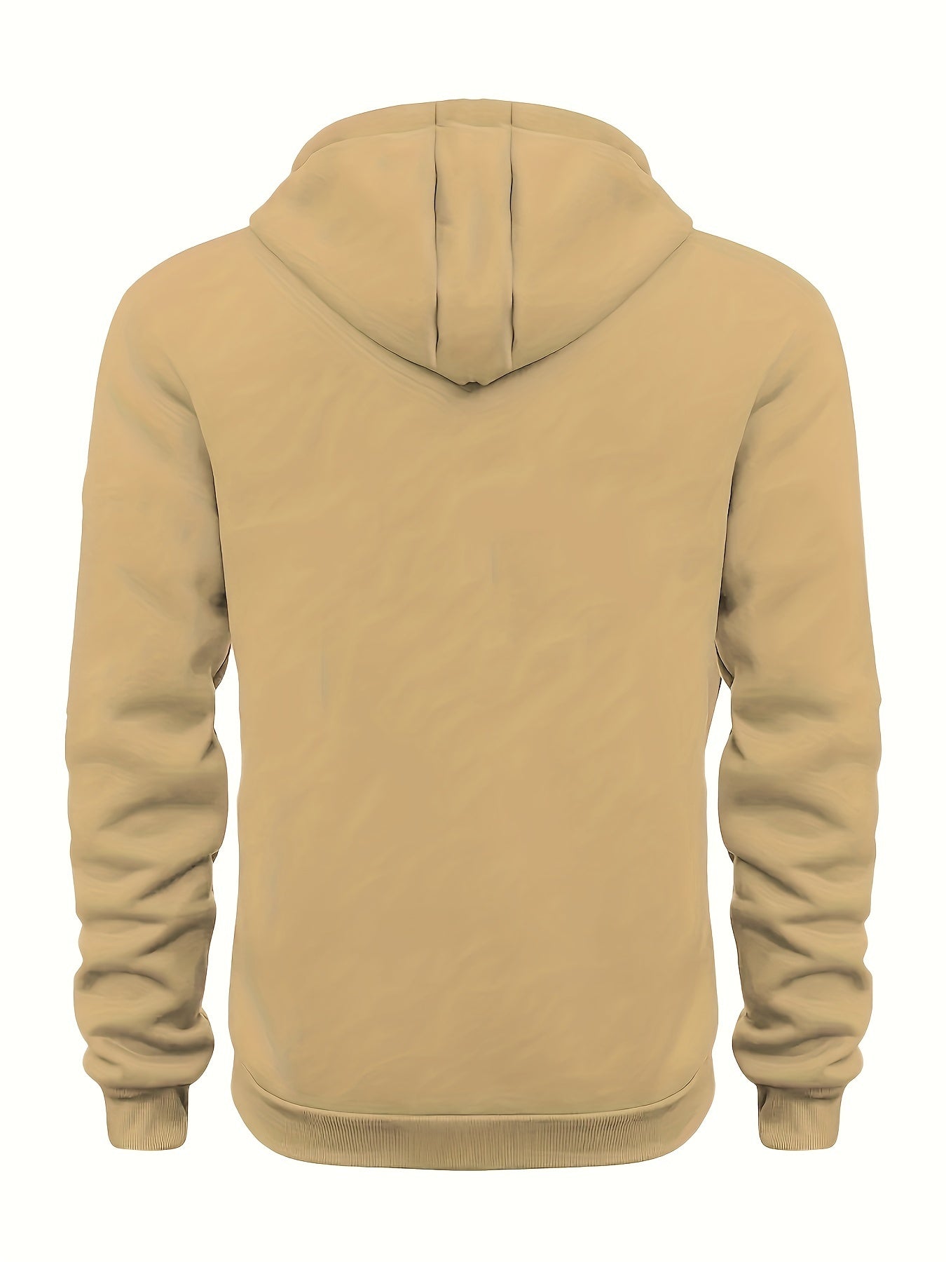 Mens Casual Long Sleeve Solid Colour 1/4 Zip Hooded Sweatshirt