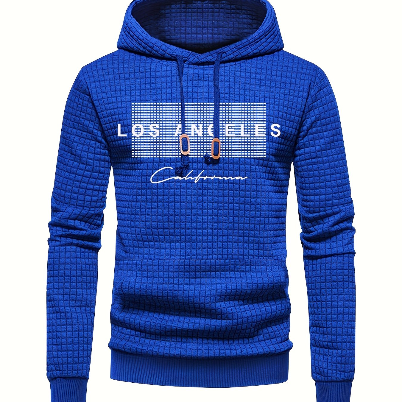 Mens Casual Graphic Letter Print Retro Hooded Loose Fit Sweatshirt