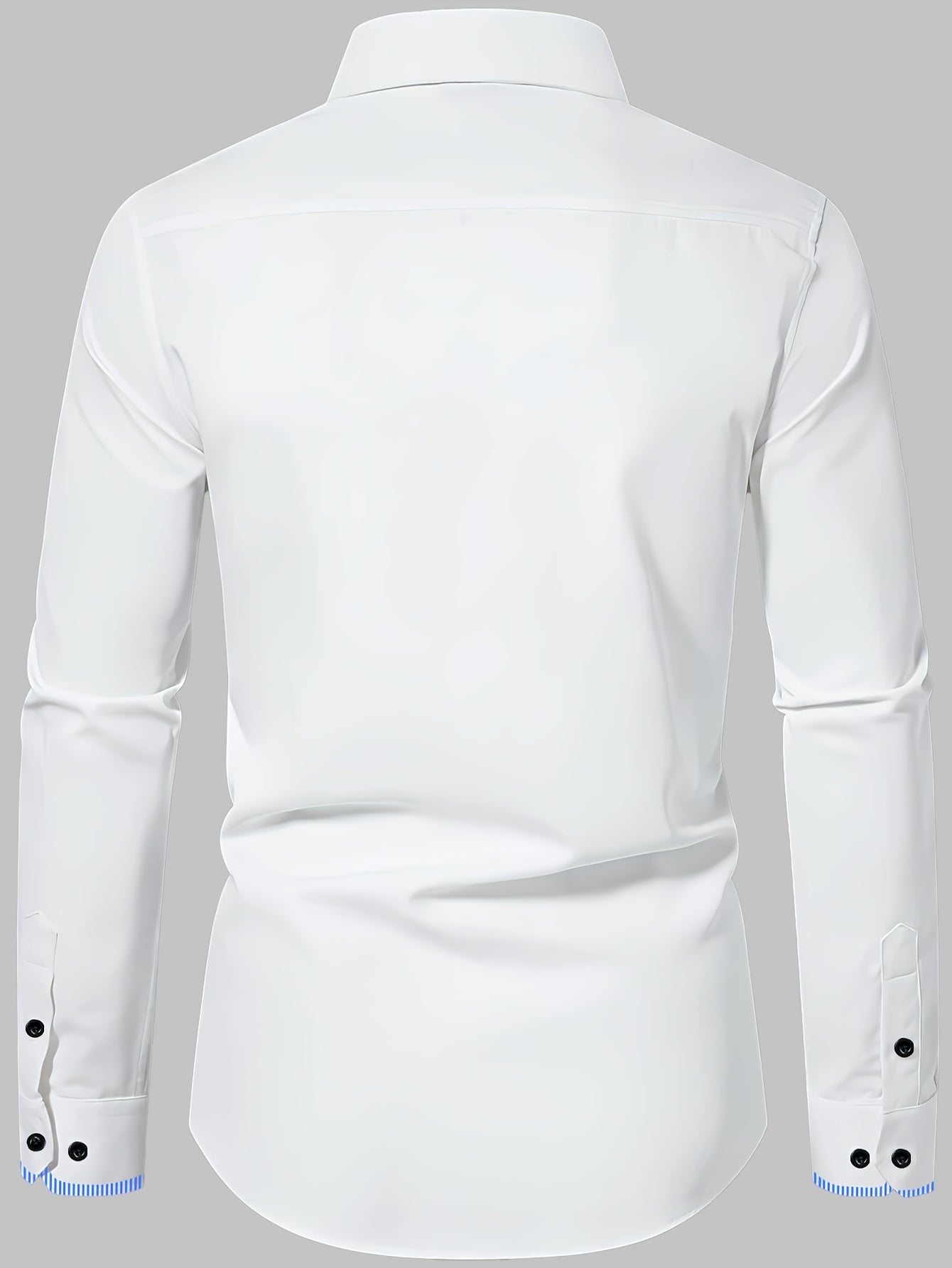 Mens Formal Classic Style Pointed Collar Button-Up Front Regular Fit Shirt