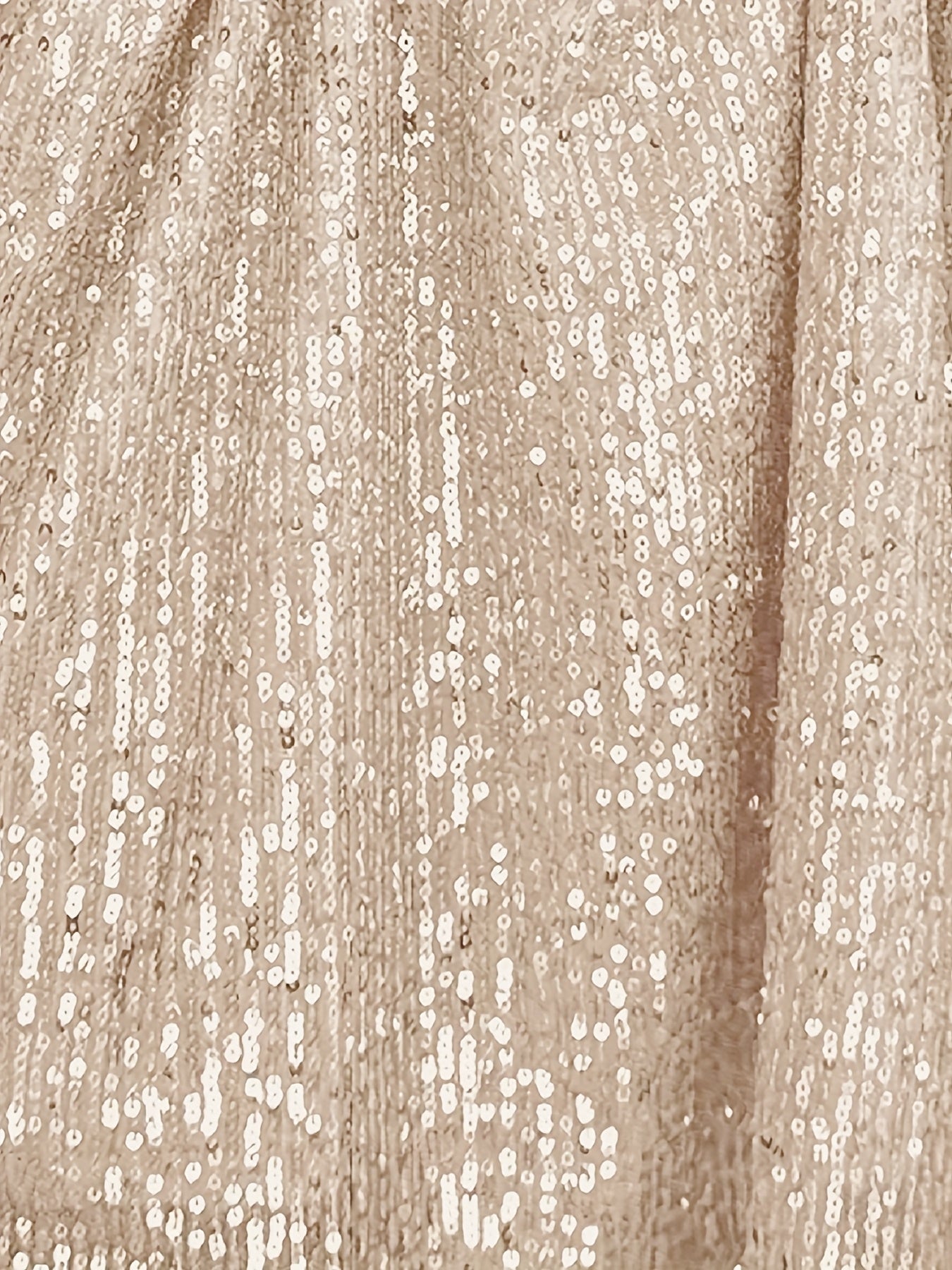 Womens Elegant Sequin V-Neck Knit Fabric Solid Colour Sleeveless Top