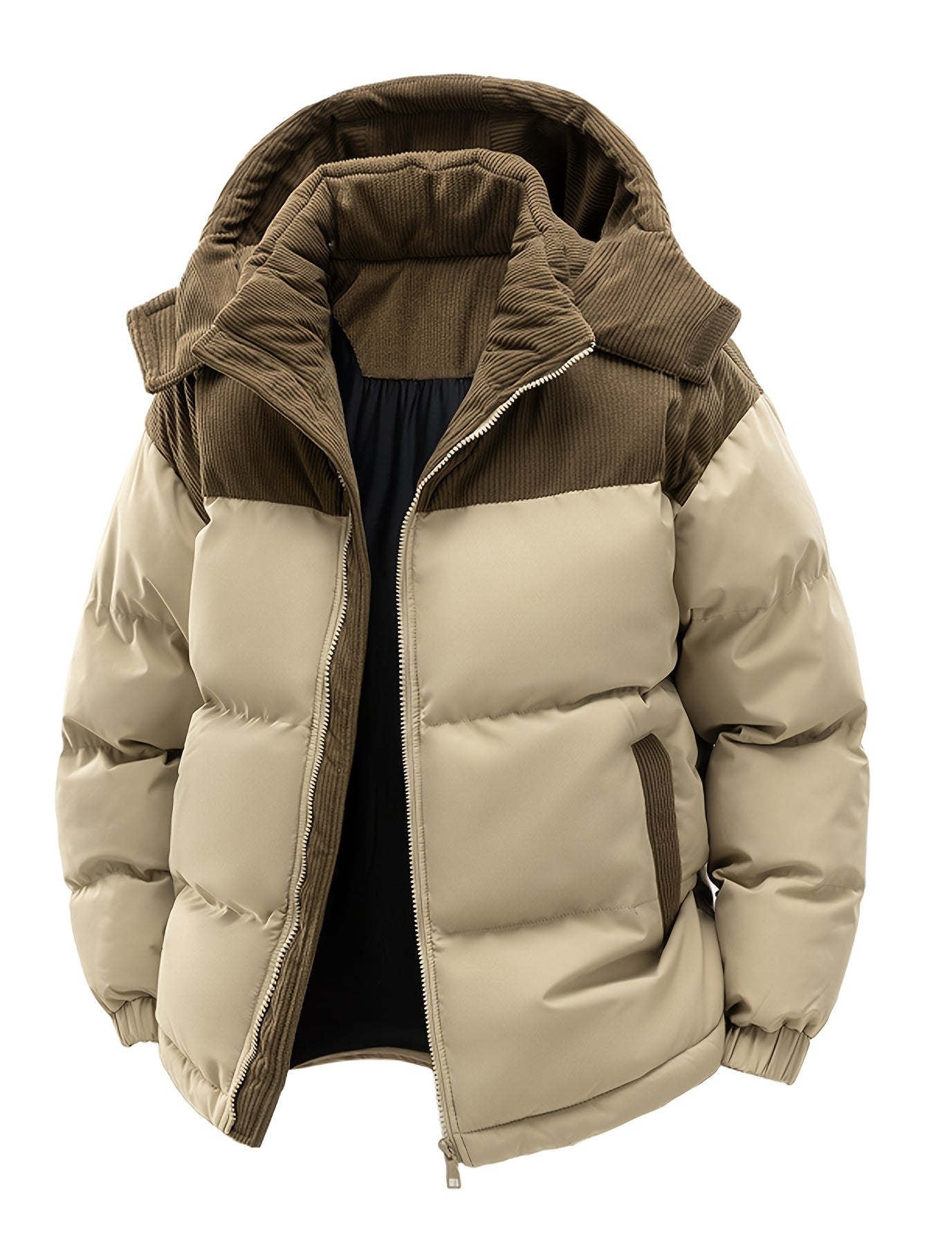 Mens Winter Hooded Thickened Warm Outdoor Jacket