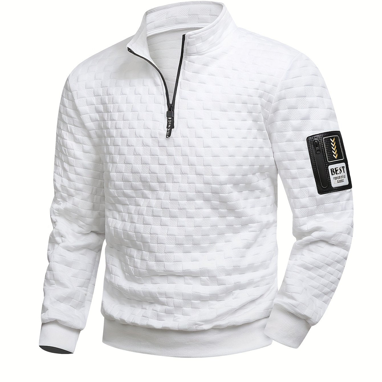 Mens Casual Long Sleeve Loose Fit Round Neck Breathable Knit Sweatshirt
