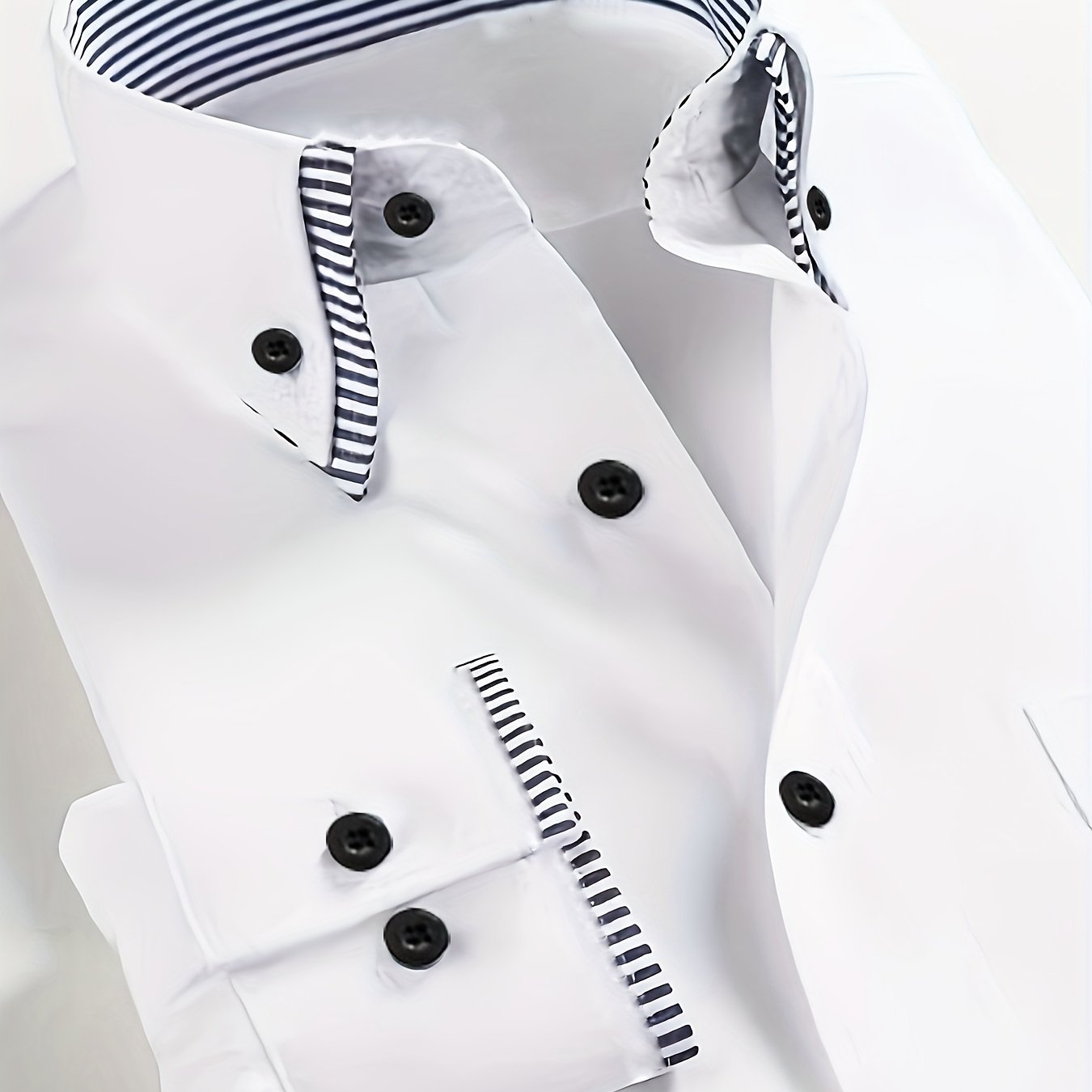 Mens Formal Classic Style Pointed Collar Button-Up Front Regular Fit Shirt