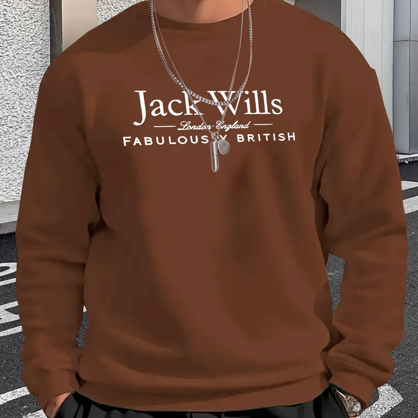 Mens Casual Crewneck Streetwear Style Sweatshirt
