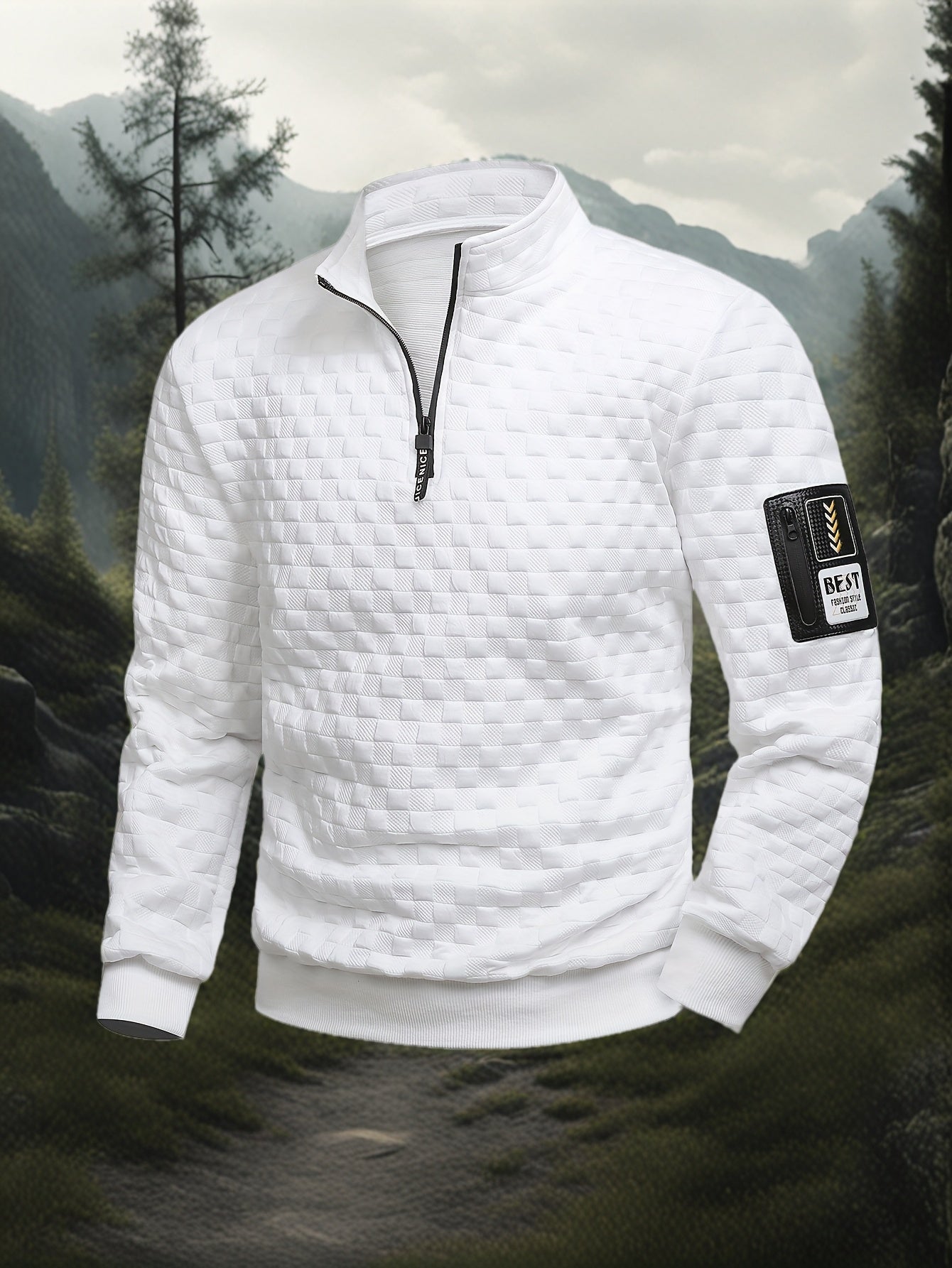 Mens Casual Long Sleeve Loose Fit Round Neck Breathable Knit Sweatshirt