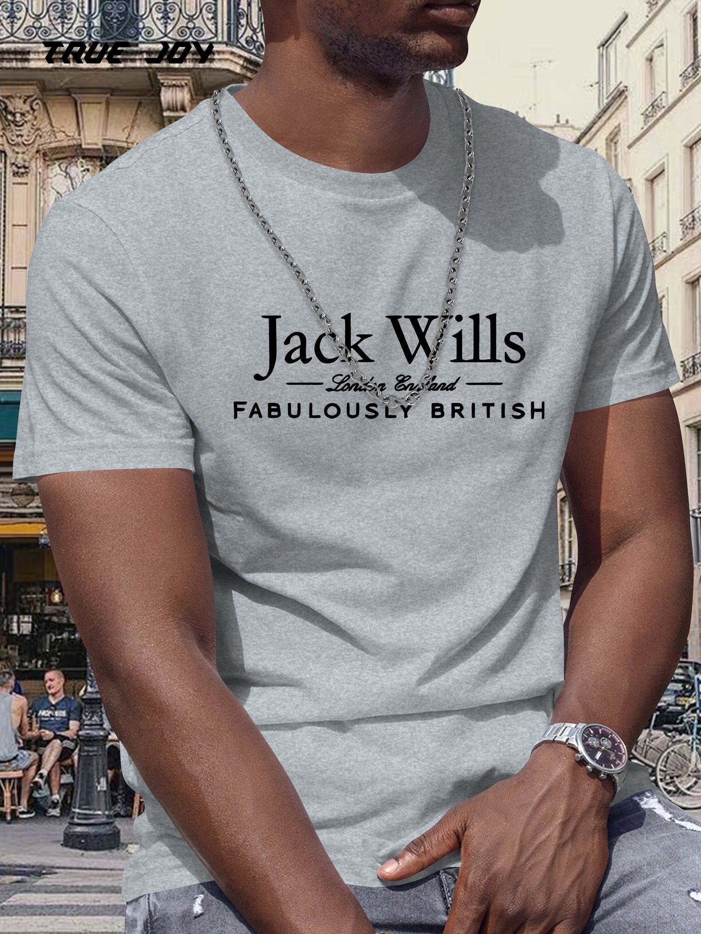 Mens Jack Wills "FABULOUSLY BRITISH" Graphic Short Sleeve Round Neck Casual Summer Tshirt