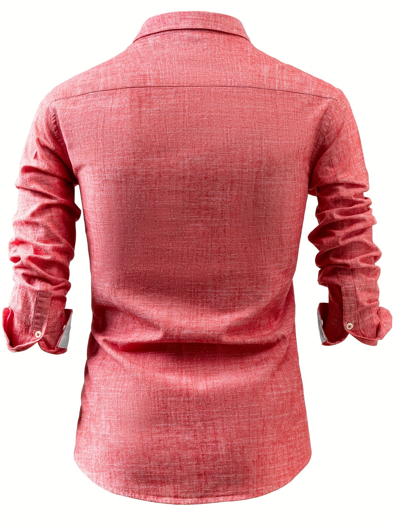 Mens Casual Button-Front Long Sleeve Classic Shirt