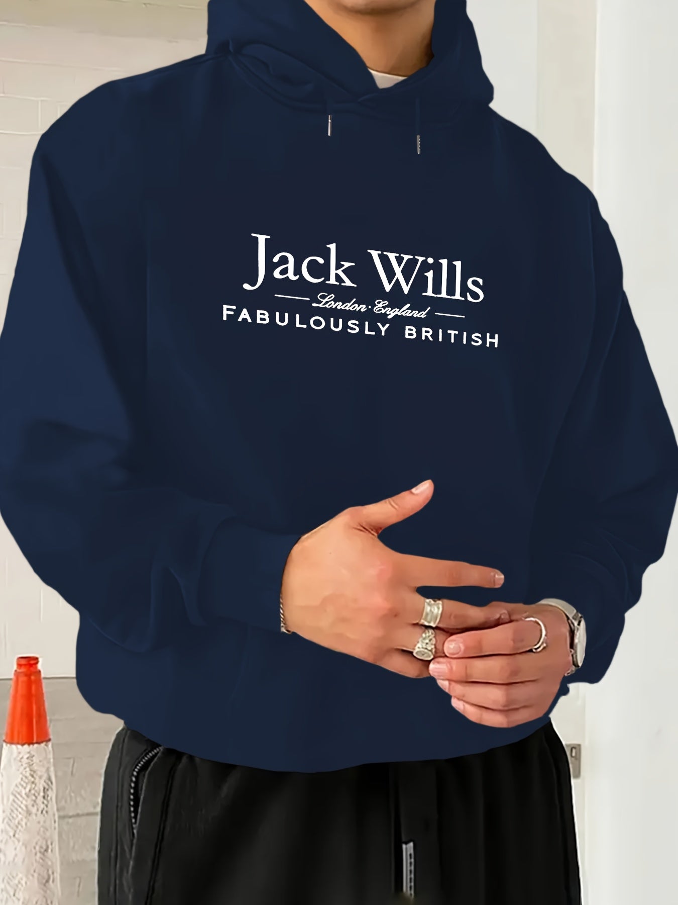 Mens Jack Wills Stylish Comfortable Fit Long Sleeves Hooded Drawstring Pullover Top