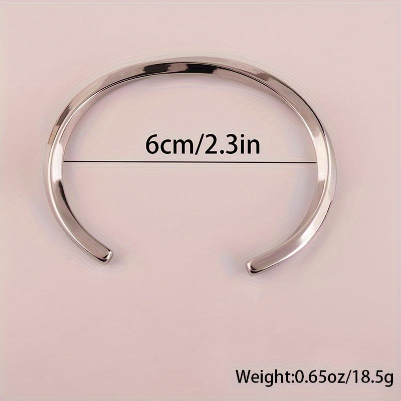 Unisex Stylish Stainless Steel Mobius Open Bangle