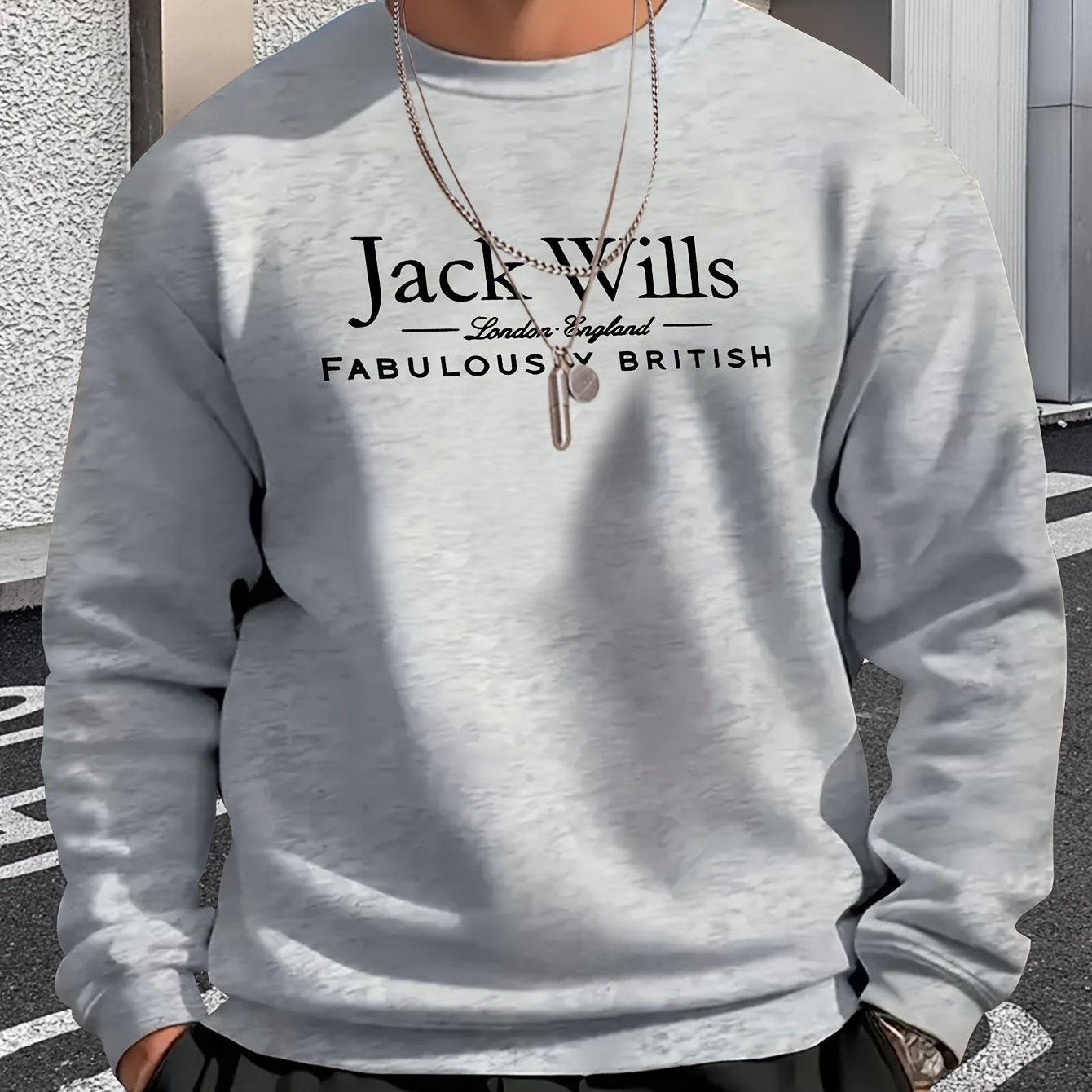 Mens Casual Crewneck Streetwear Style Sweatshirt