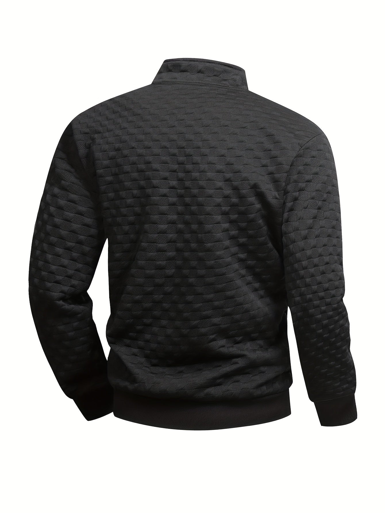 Mens Casual Long Sleeve Loose Fit Round Neck Breathable Knit Sweatshirt