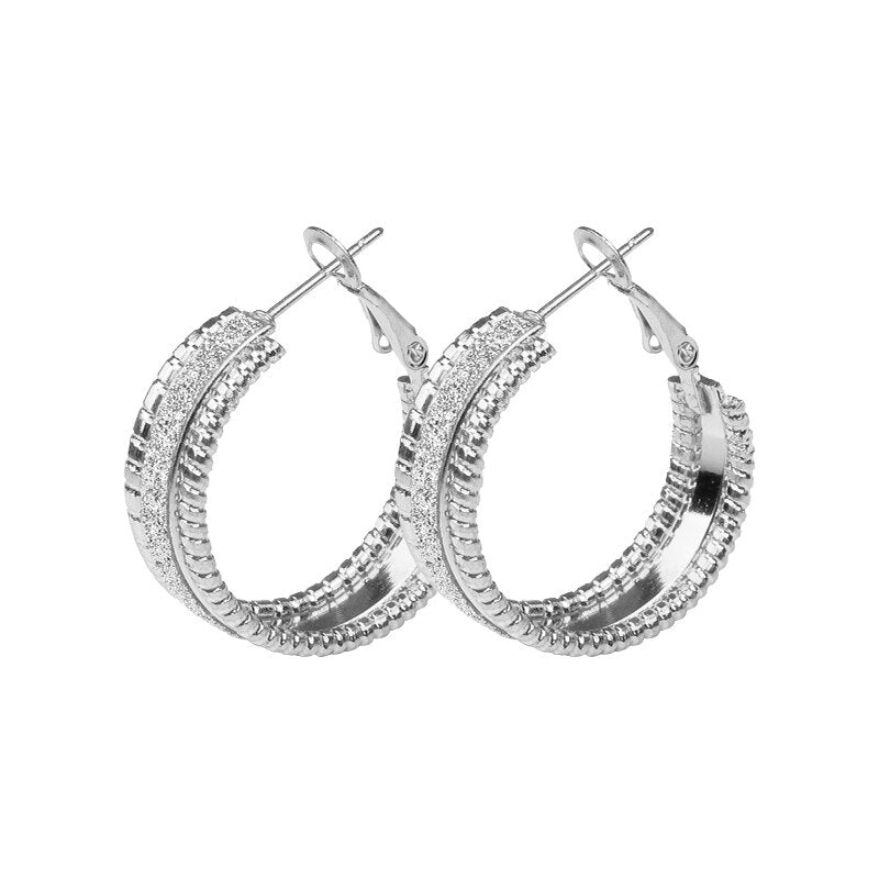 Gold color Small Hoop Earrings for women round 25mm