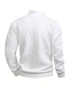 Mens Casual Long Sleeve Loose Fit Round Neck Breathable Knit Sweatshirt