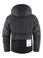 Mens Fleece-Lined Multiple Pockets Detachable Hood Outdoor Winter Jacket