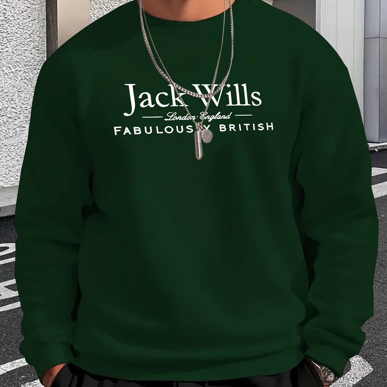 Mens Casual Crewneck Streetwear Style Sweatshirt