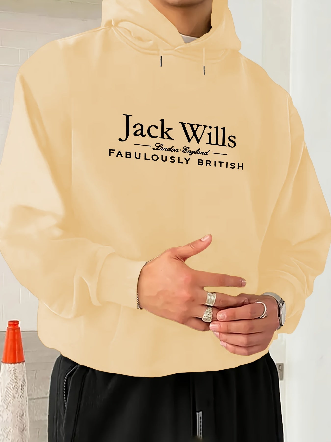 Mens Jack Wills Stylish Comfortable Fit Long Sleeves Hooded Drawstring Pullover Top