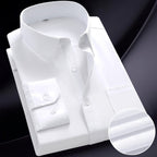 Mens Classic Business Formal Button-Up Long Sleeve Dress Shirt