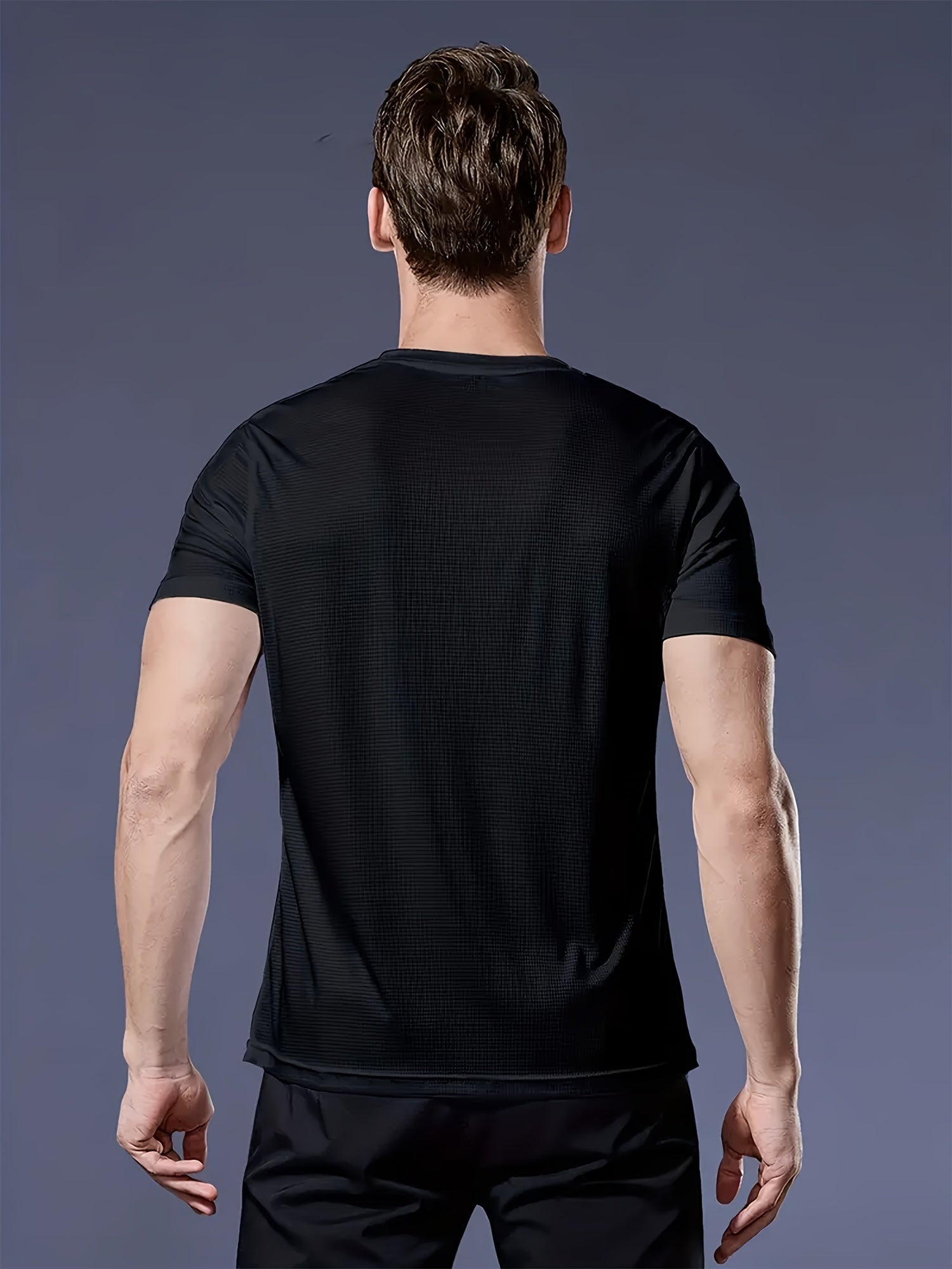 Mens 6-Pack Assorted Colour Lightweight Quick-Drying Breathable Crew Neck Top