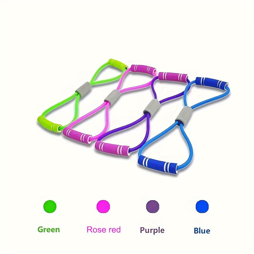 8-shaped Tension Belt With Handles, Elastic Yoga Resistance Band, Chest Expansion Belt For Arm & Leg Stretching, Workout, Yoga, Pilates, Suitable For Beginner