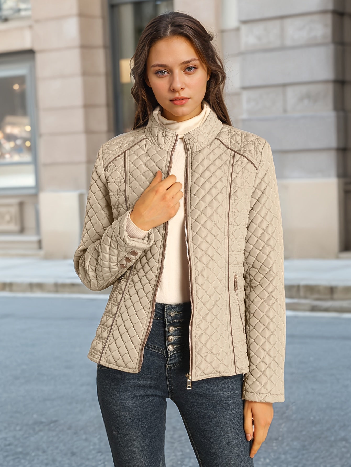 Womens Casual Warm Lightweight Jacket