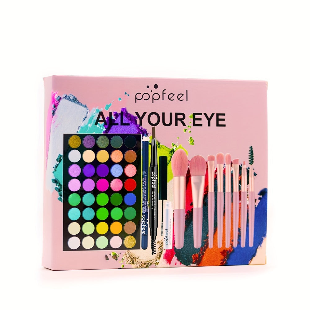 Eye Makeup Set Gift Box With Matching Brushes