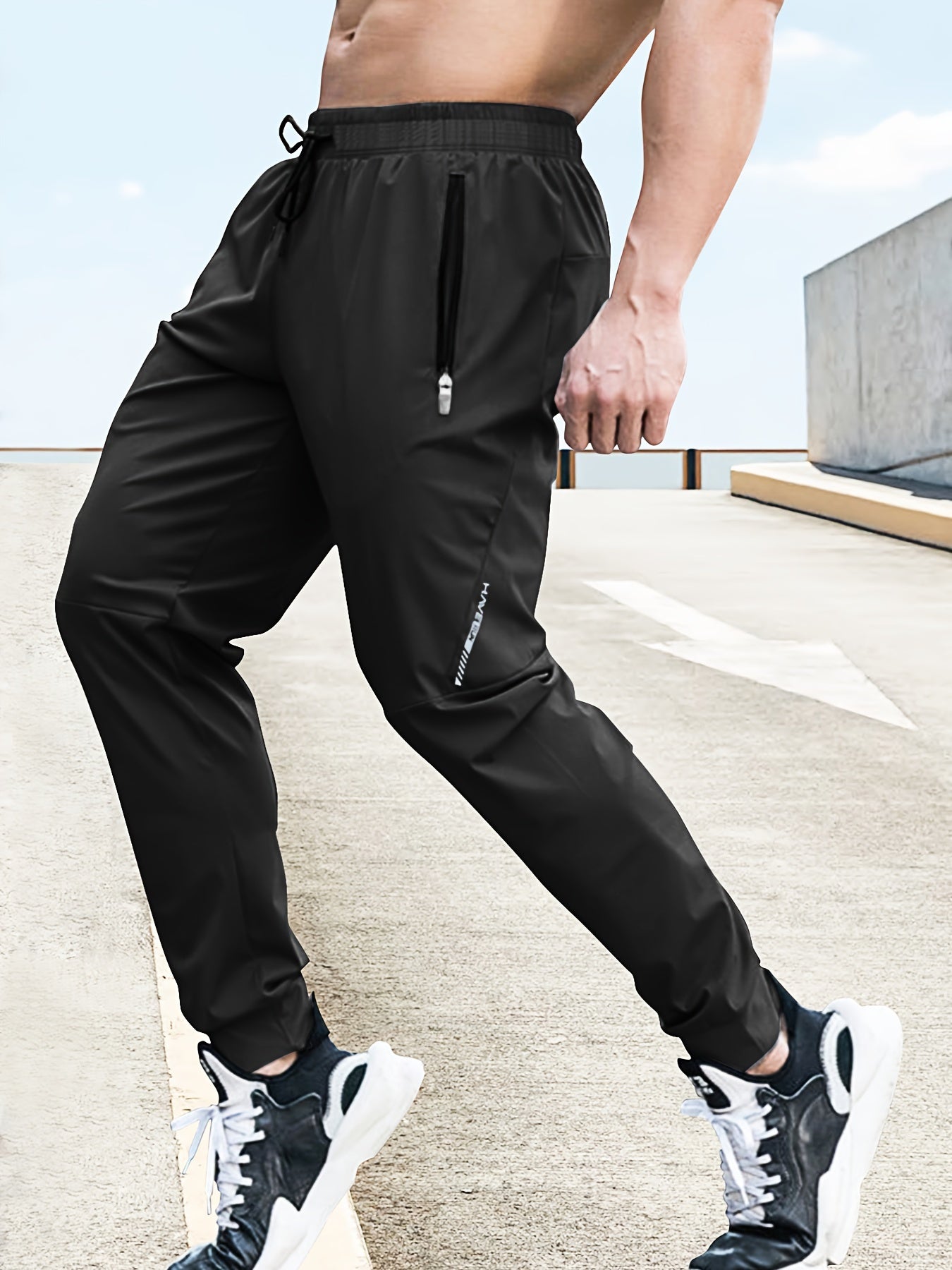 Mens Casual Drawstring Loose Fit Joggers