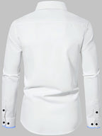 Mens Formal Classic Style Pointed Collar Button-Up Front Regular Fit Shirt