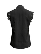 Women'S Elegant V-Neck Sleeveless Blouse - Chic Office to Party Tops, Button-Front Closure, Lightweight Summer Shirt for Women, Formal & Casual Outfits - Easy-Care, Versatile Clothing, Office Attire, Stylish Top, Fashion Love