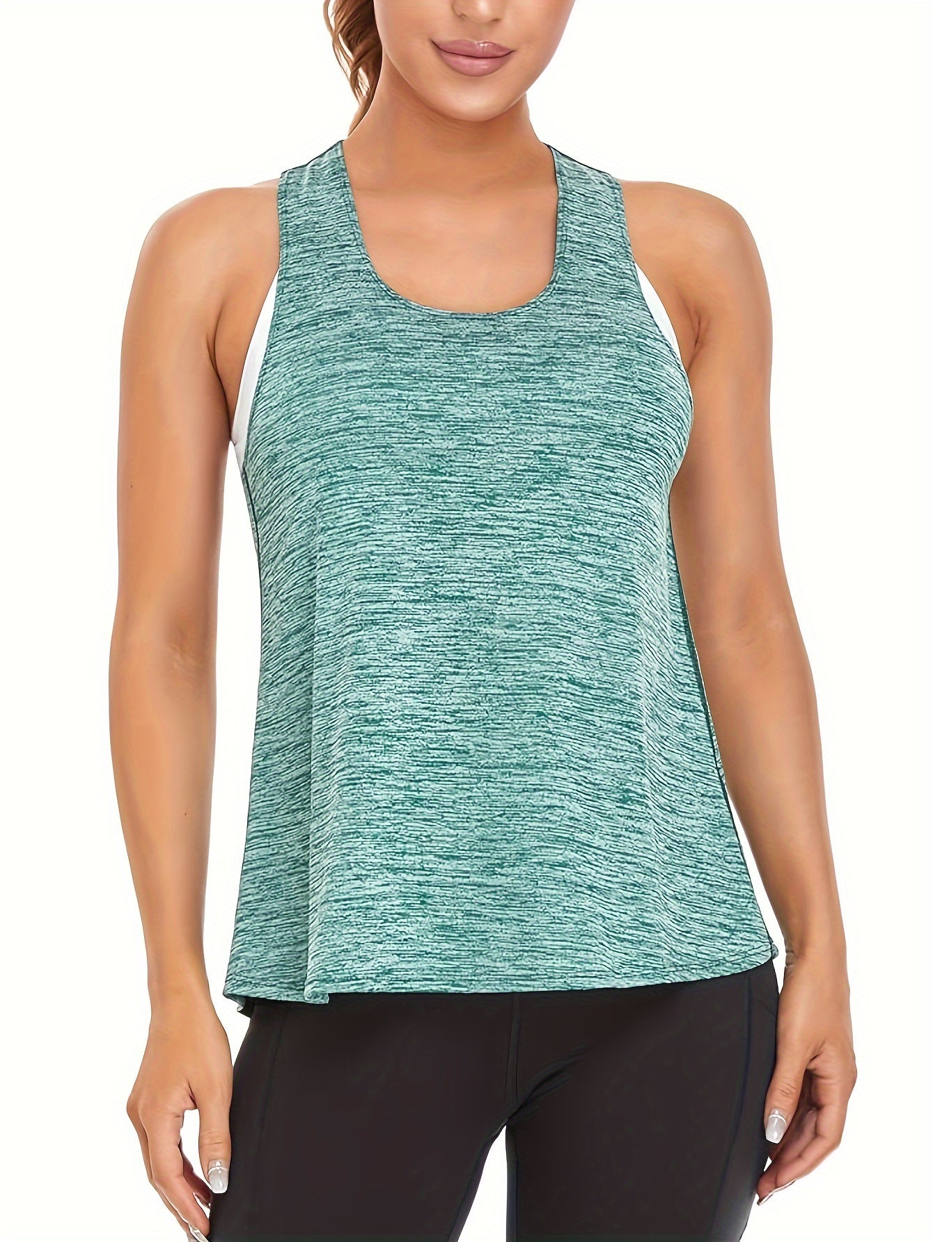 3pcs Womens Breathable Quick Dry Racerback Athletic Tank Tops