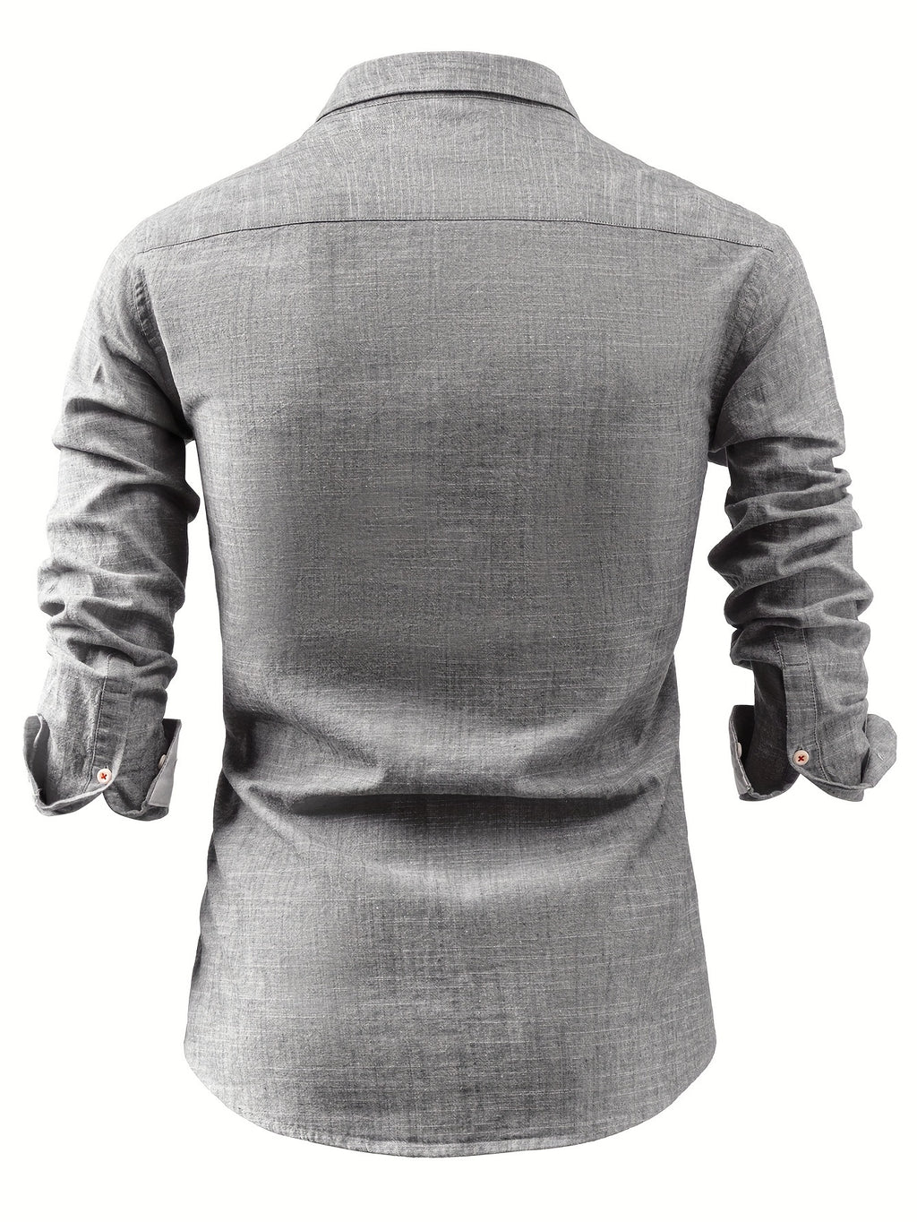 Mens Casual Button-Front Long Sleeve Classic Shirt