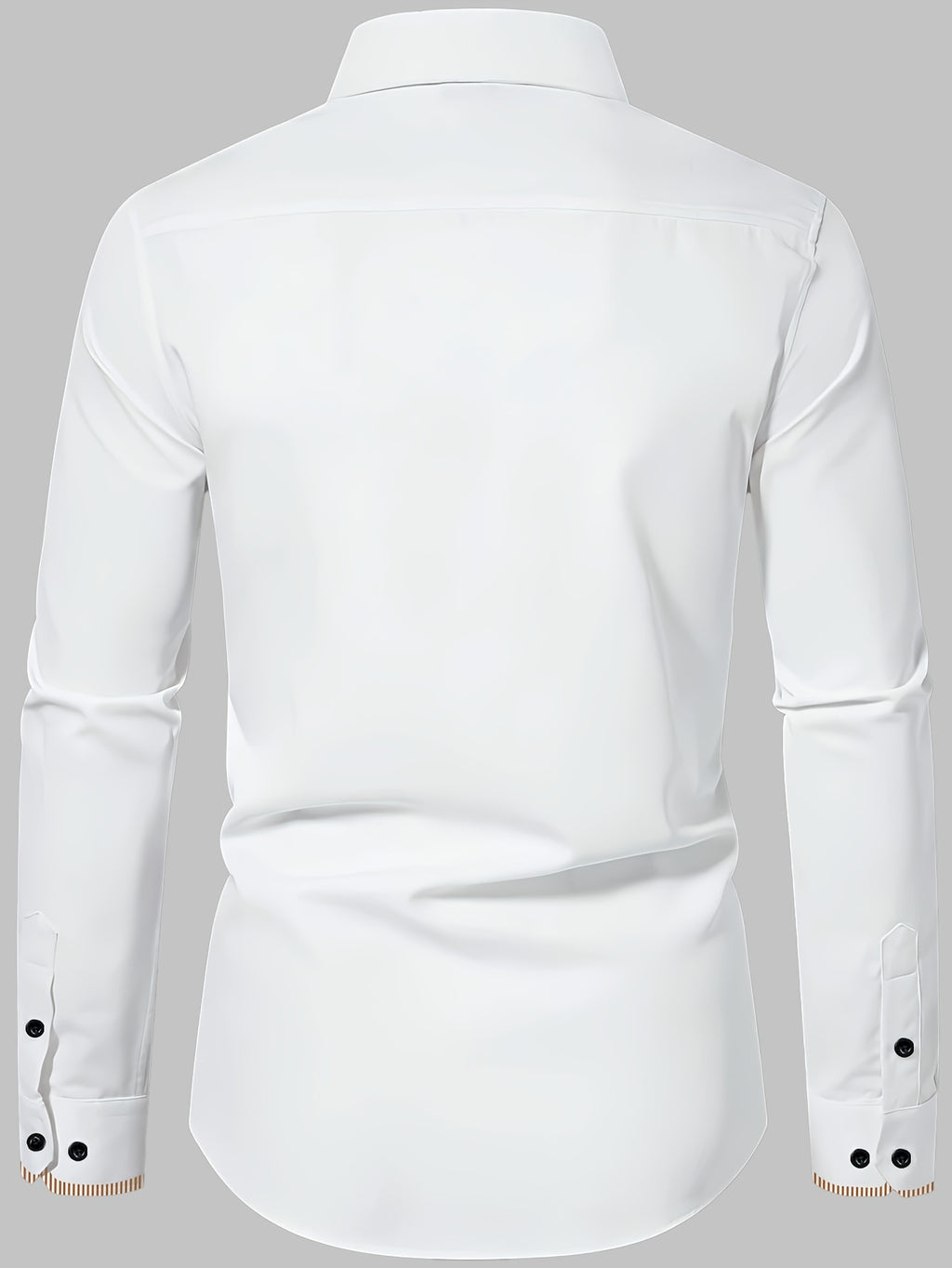 Mens Formal Classic Style Pointed Collar Button-Up Front Regular Fit Shirt