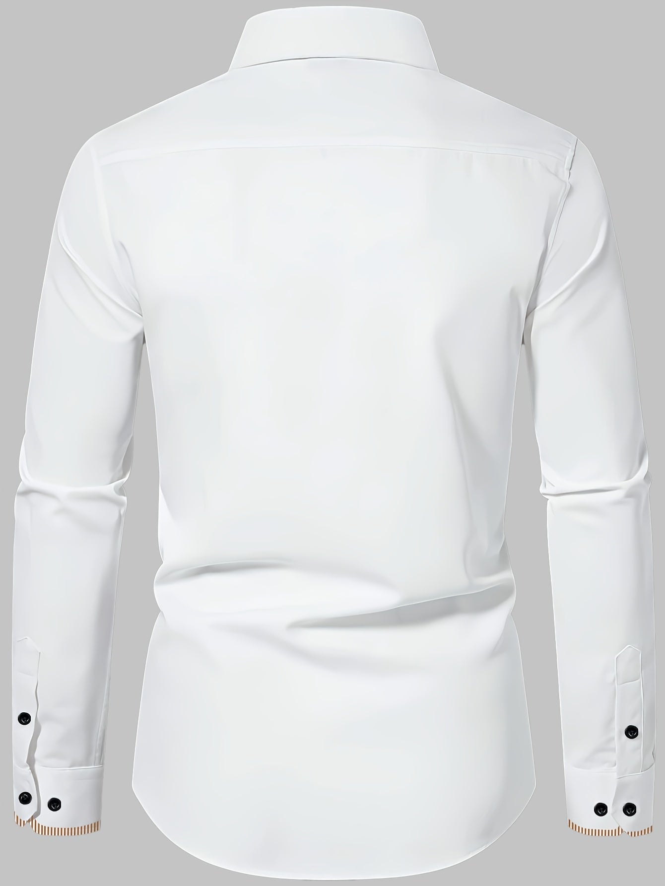 Mens Formal Classic Style Pointed Collar Button-Up Front Regular Fit Shirt
