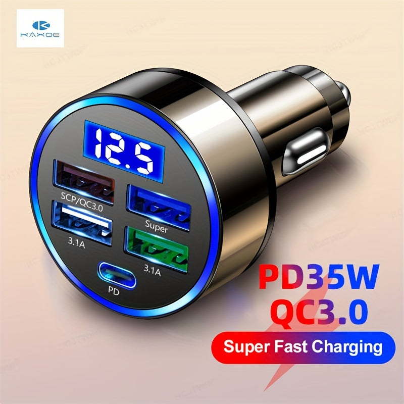 Fast Charging Car Phone Adapter With 4 Type C Usb Ports