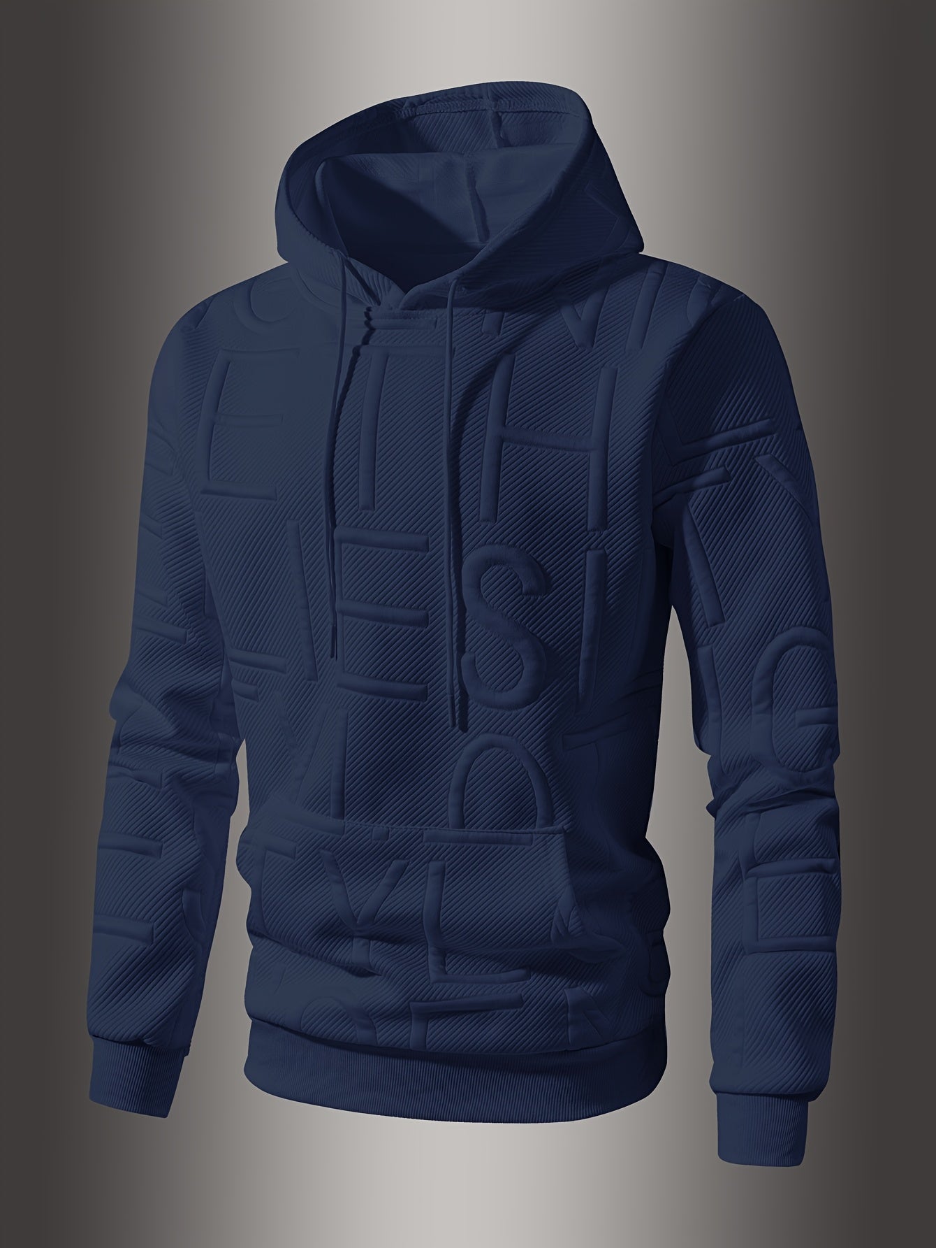 Mens Casual Oversized Hooded Long Sleeve Kangaroo Pocket Sweatshirt