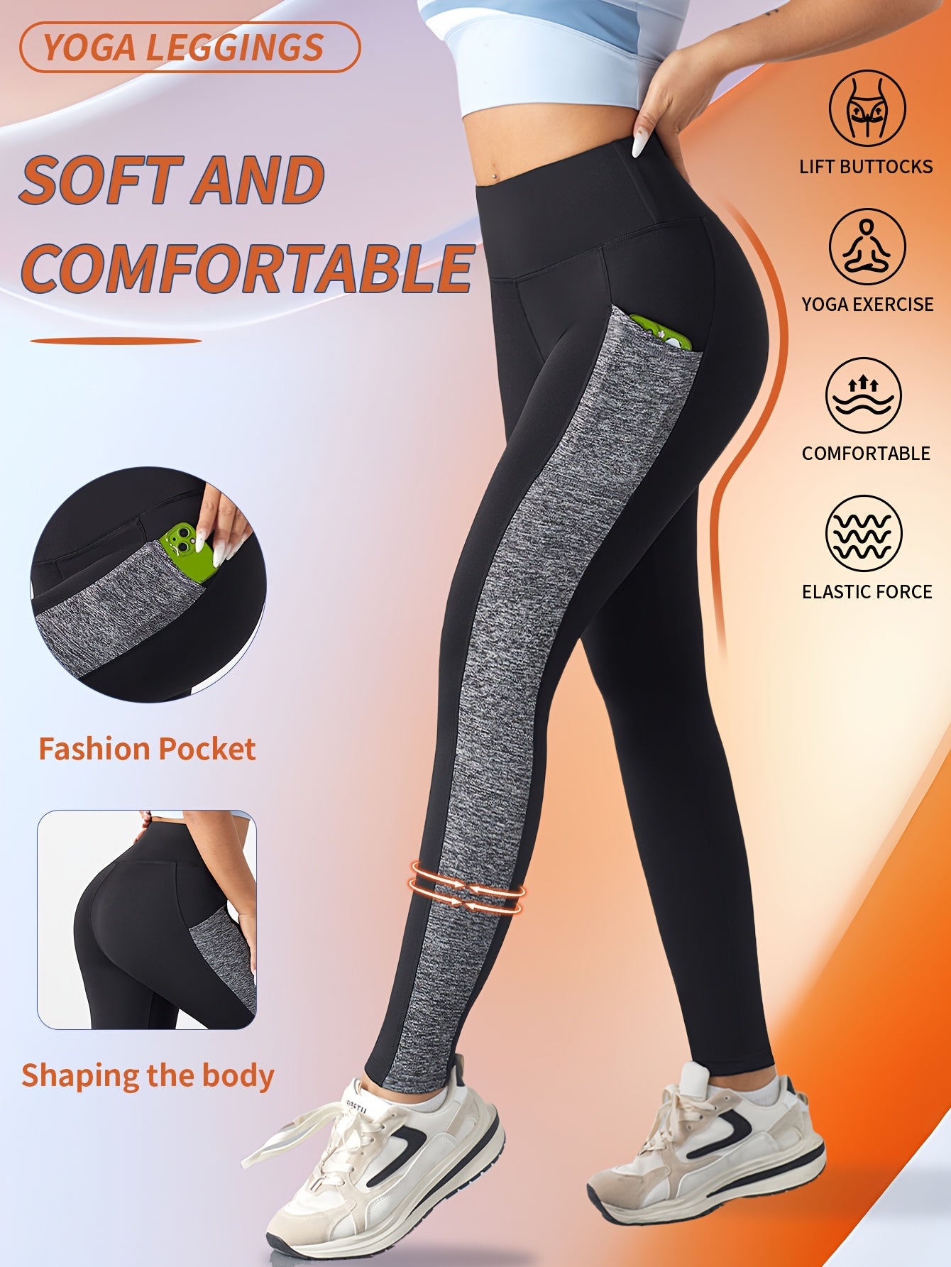 Womens Activewear Breathable High Waist Yoga Leggings