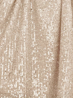 Womens Elegant Sequin V-Neck Knit Fabric Solid Colour Sleeveless Top