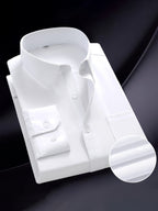 Mens Classic Business Formal Button-Up Long Sleeve Dress Shirt