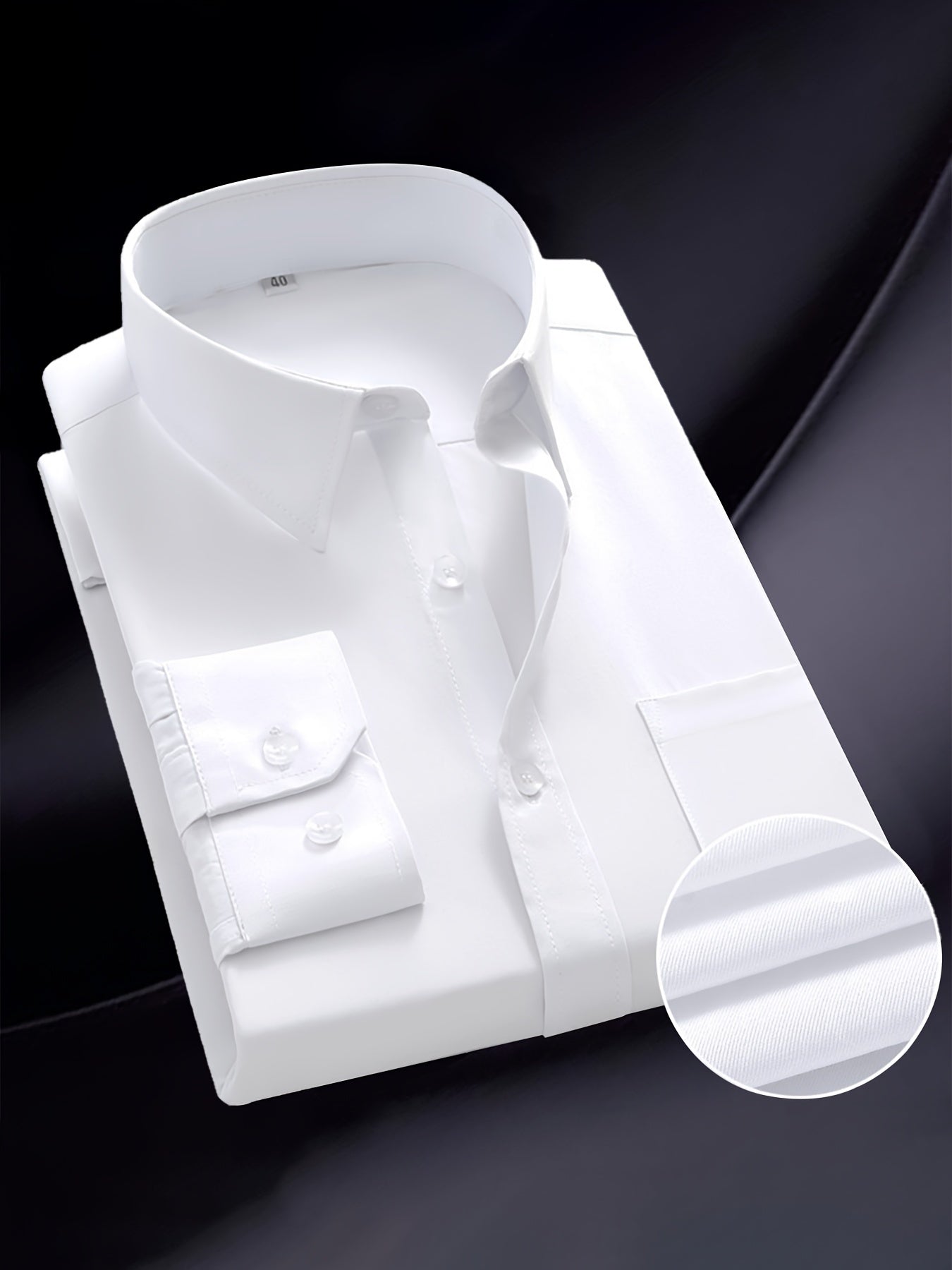 Mens Classic Business Formal Button-Up Long Sleeve Dress Shirt