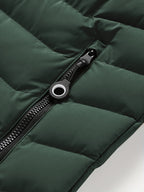 Mens Casual Colour Block Zip-Up Long Sleeve Puffer Jacket