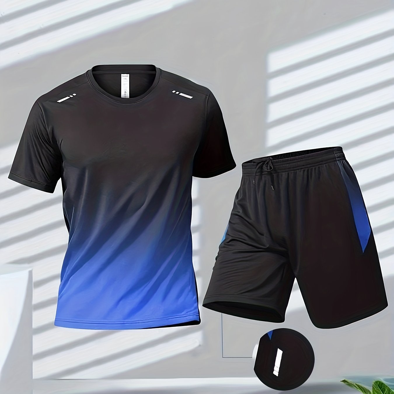 Mens Short Sleeve Training Running Quick Dry Set