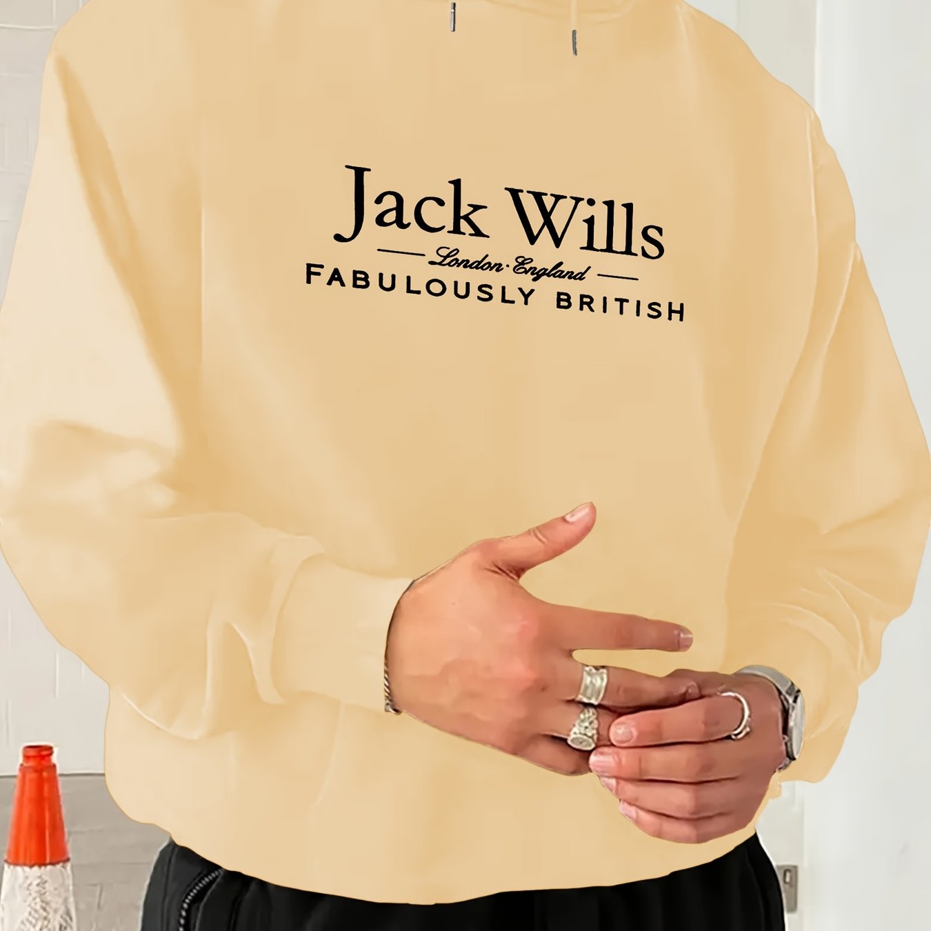 Mens Jack Wills Stylish Comfortable Fit Long Sleeves Hooded Drawstring Pullover Top