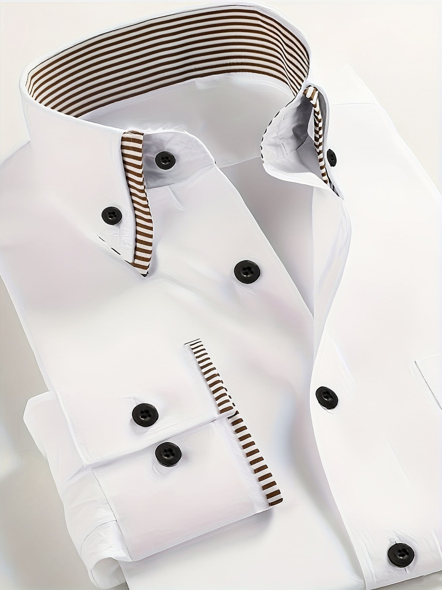 Mens Formal Classic Style Pointed Collar Button-Up Front Regular Fit Shirt