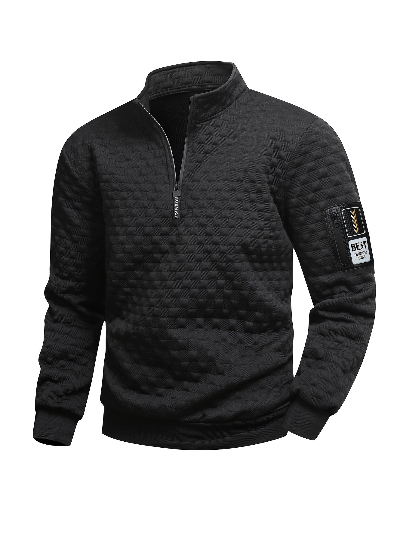 Mens Casual Long Sleeve Loose Fit Round Neck Breathable Knit Sweatshirt