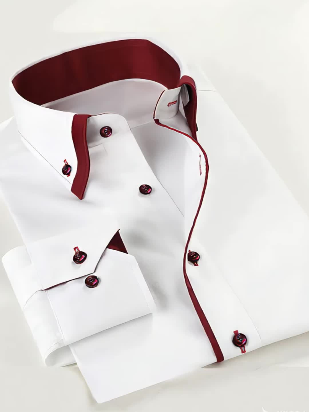 Mens Classic Formal Wrinkle-Resistant Business Long-Sleeve Button-Up Shirt