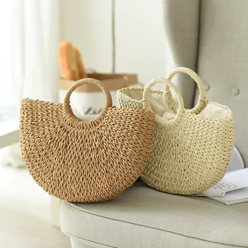 Womens Handmade Straw Bag