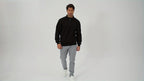 Mens Casual Long Sleeve Loose Fit Round Neck Breathable Knit Sweatshirt