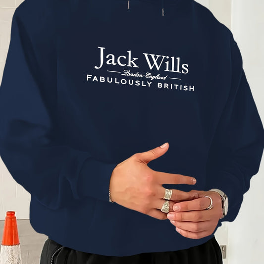 Mens Jack Wills Stylish Comfortable Fit Long Sleeves Hooded Drawstring Pullover Top