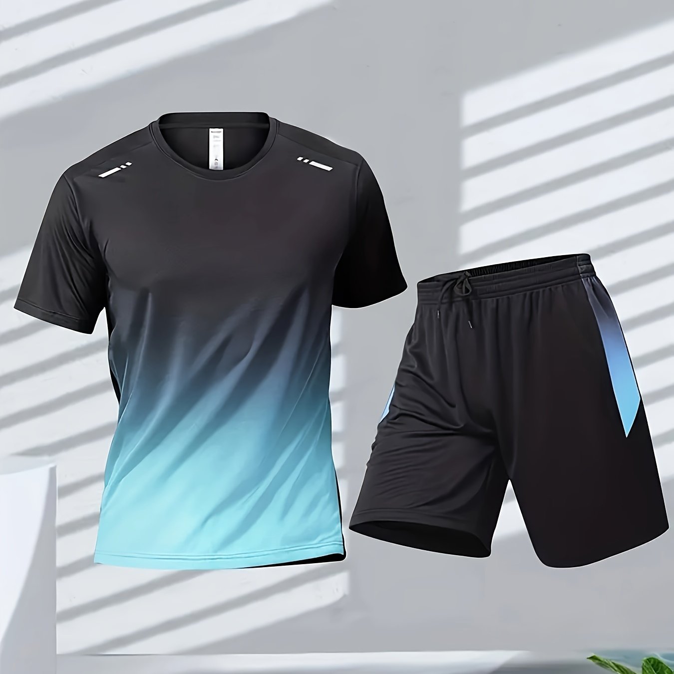 Mens Short Sleeve Training Running Quick Dry Set