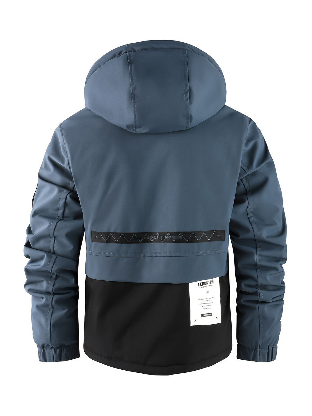 Mens Fleece-Lined Multiple Pockets Detachable Hood Outdoor Winter Jacket