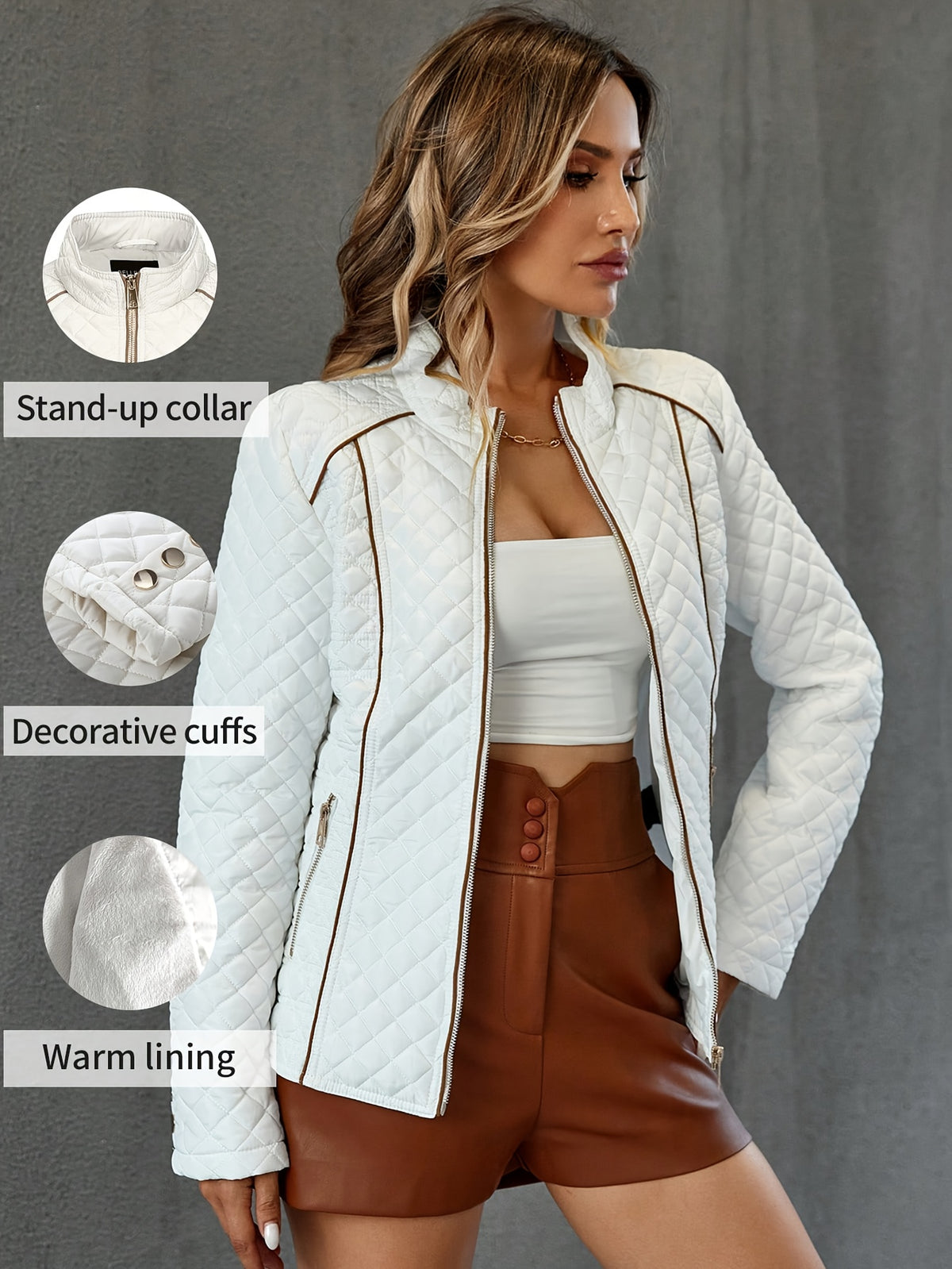 Womens Casual Warm Lightweight Jacket